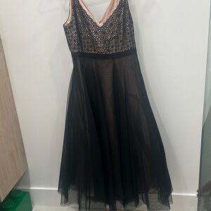 BCBGMaxAzria Black and Cream Dress